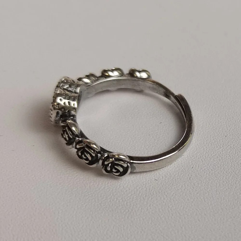 Second-hand women's vintage silver ring - Picture 5 of 5